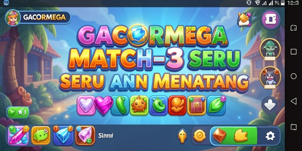 Tampilan screenshot gameplay GACORMEGA yang seru dan berwarna.