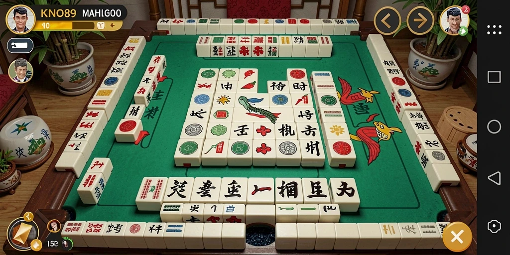 Tampilan menarik gameplay Mahjong di KNO89 dengan grafis berkualitas tinggi.