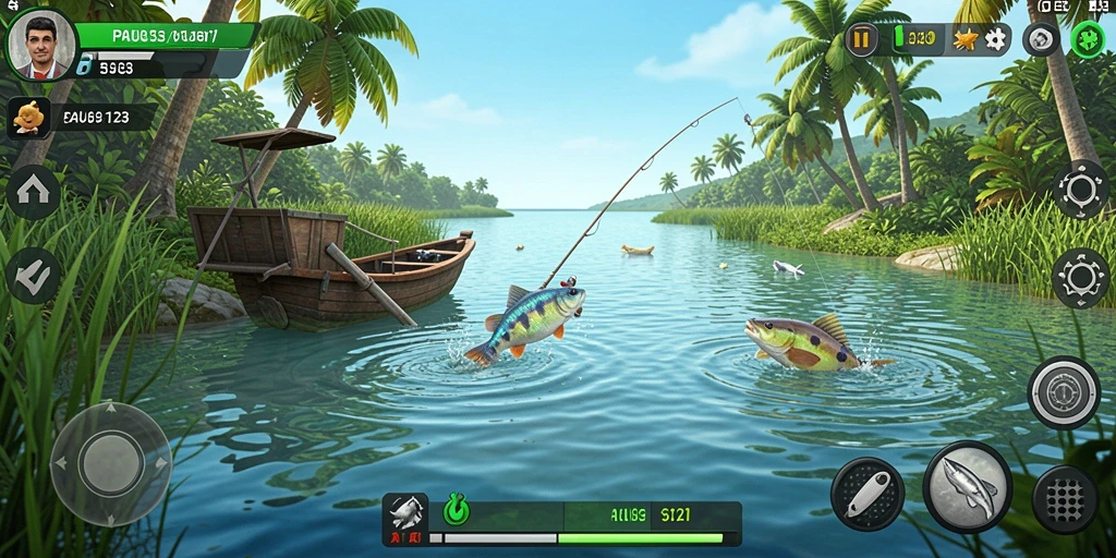 Gameplay seru memancing di PAUS123 dengan berbagai jenis ikan.