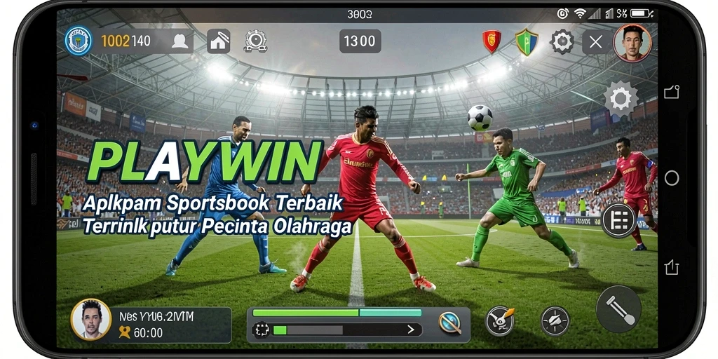 Tangkapan layar utama PLAYWIN menampilkan fitur taruhan olahraga yang menarik.