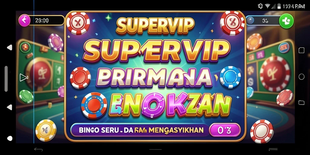 Tampilan gameplay seru SUPERVIP dengan suasana Bingo yang menegangkan.